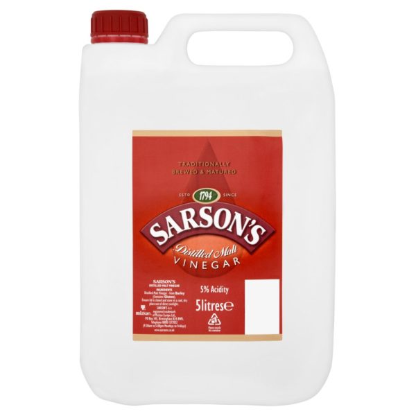 Sarson’s Distilled Malt Vinegar 5 Litres 5Ltr X 2 Belito