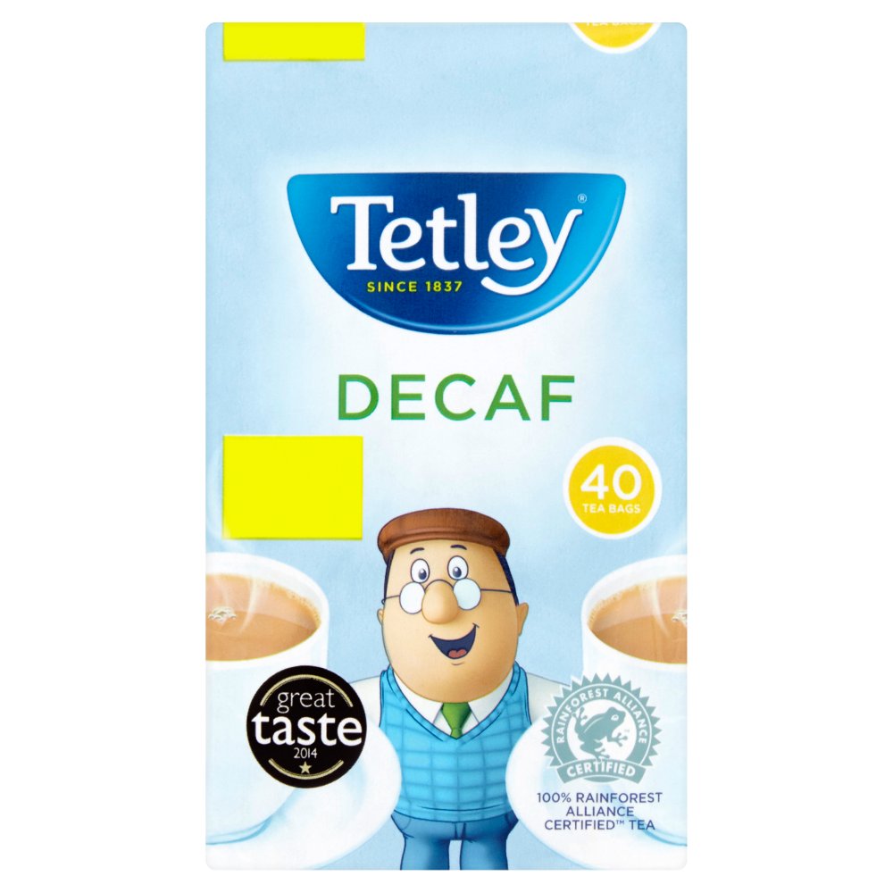 Tetley Original Decaf Tea Bags PMP 40s X 6 X 1 Belito