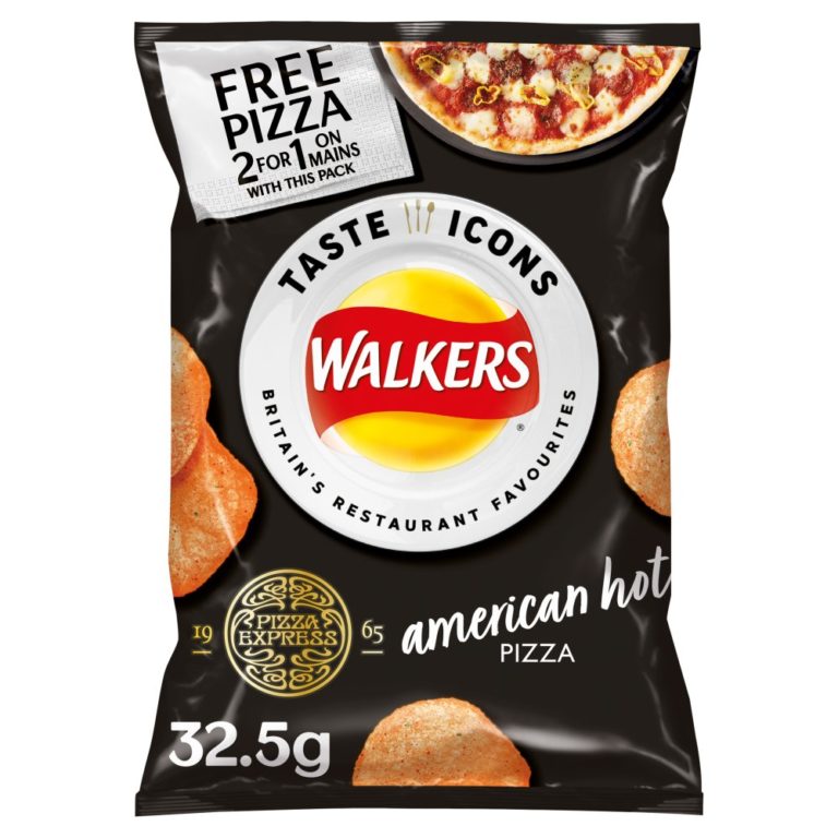Walkers PizzaEXpress American Hot Pizza Flavour Crisps 32.5g 32.5g X 24 X 1 Belito