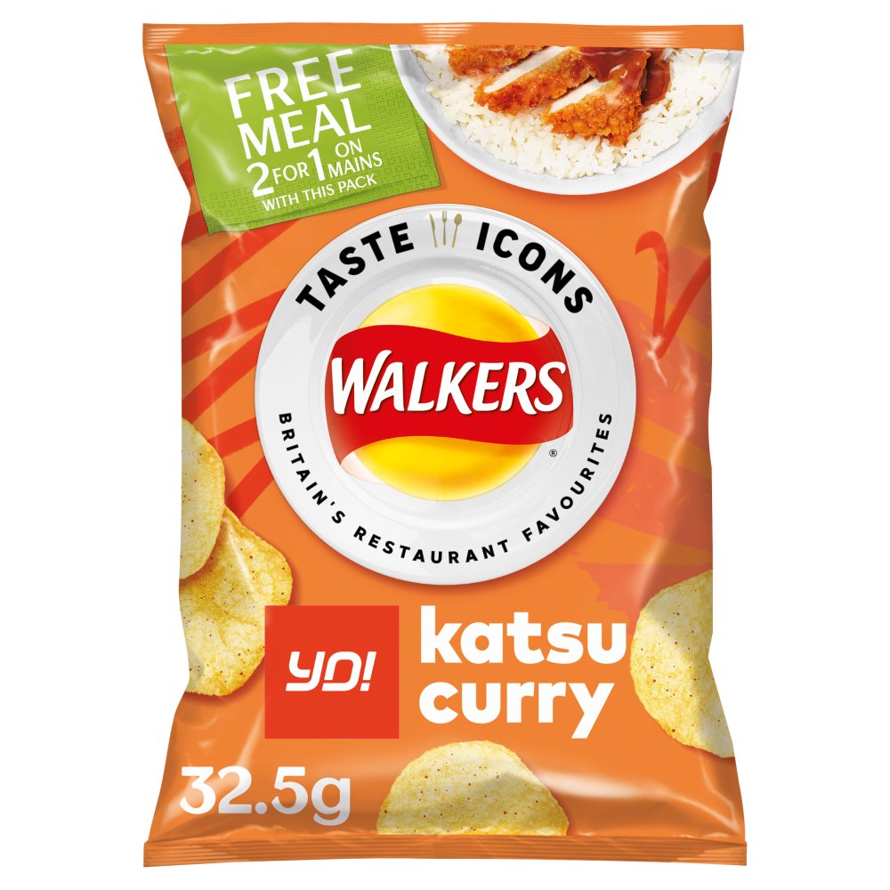 Walkers YO! Katsu Curry Flavour Crisps 32.5g 32.5g X 24 X 1 Belito