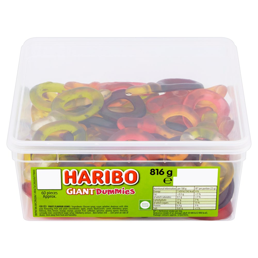 HARIBO Giant Dummies 60 Pieces 816g Pce X 60 X 1 Belito