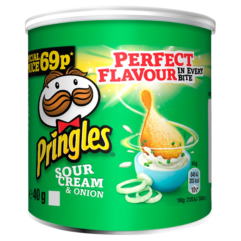 Pringles Sour Cream & Onion Crisps 40g X 12 X 1 – Belito