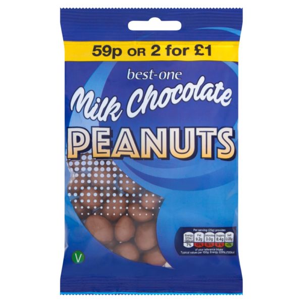 BestOne Milk Chocolate Peanuts 75g X 12 X 1 Belito